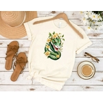 serpent fleurs impression dtf flex textile t-shirt homme femme enfant sac chaussure tissu reptile