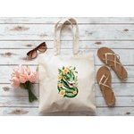 serpent fleurs impression dtf flex textile t-shirt sac shopping sport plage chaussure tissu reptile