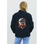 dragon fleurs impression dtf flex textile reptile chinois basket tennis t-shirt veste jean homme femme enfant