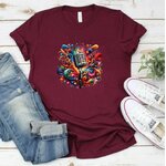 micro musique impression dtf flex textile t-shirt homme femme enfant vintage ancien vieux music