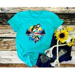 poissons lac impression dtf flex textile sac shopping pêche plage tissu toile t-shirt homme femme enfant
