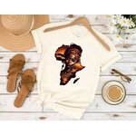 afrique femme impression dtf flex textile t-shirt enfant homme sac toile tissu coussin noire africaine