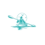 canoë kayak motif thermocollant flex textile