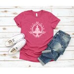 zen arbre yoga motif thermocollant flex textile t-shirt femme homme enfant méditation