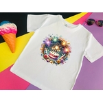 gâteau anniversaire feu dartifice impression dtf flex textile t-shirt femme enfant homme mariage fête