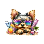 yorkshire lunettes plage impression dtf flex textile