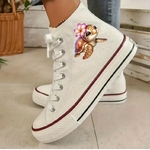 tortue fleur impression dtf flex textile chaussures toile tissu flocage transfert