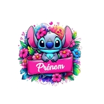 stitch prénom impression dtf flex textile