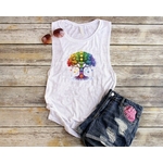 arbre chakras impression dtf transfert thermocollant flex textile t-shirt femme homme enfant sac sport shopping plage zen yoga