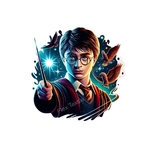 Harry Potter baguette impression dtf transfert thermocollant