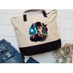 Harry Potter baguette impression dtf transfert thermocollant sac shopping plage sport homme femme enfant