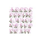 alphabet fleurs calla transfert thermocollant flex textile
