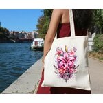 bouquet lys fleurs transfert thermocollant flex textile sac shopping sport plage t-shirt femme homme enfant bébé