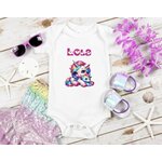 Licorne Allongée Arc en ciel transfert thermocollant flex textile coussin oreiller enfant fille garçon poney body t-shirt enfant bébé