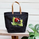 Coccinelle Feuille Gouttes Transfert Thermocollant Flex Textile sac shopping sport plage
