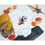 Chapeau Citrouille Balai Halloween Transfert Thermocollant t-shirt homme femme enfant