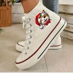 Chat Noël Transfert Thermocollant Chaussure Basket Sneakers