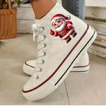 Père Noël Pouce Transfert Thermocollant Flex Textile Chaussure Basket Sneakers