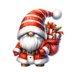 gnome père noël transfert thermocollant impression dtf flex textile