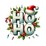 ho ho houx noël Transfert thermocollant impression dtf flex textile