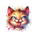 chat grimace humour transfert thermocollant impression dtf flex textile