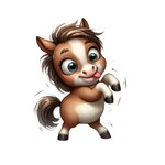 cheval humour dans langue transfert thermocollant impression dtf flex textile