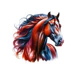 magnifique tête cheval transfert thermocollant impression dtf flex textile