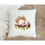 Chat Dort Branche Fleurs2