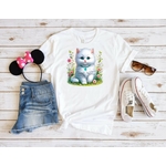Chat Blanc Fleurs1