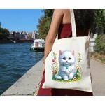 Chat Blanc Fleurs2