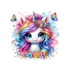 licorne papillons rainbow transfert thermocollant impression dtf flex textile