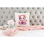 Chaton Blanc Coeurs2