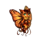 chat papillon transfert thermocollant impression dtf flex textile