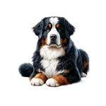 chien bouvier bernois transfert thermocollant impression dtf flex textile