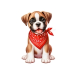 chiot boxer bandana