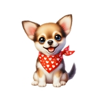 chiot chihuahua foulard transfert thermocollant impression dtf flex textile