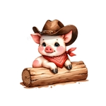 cochon chapeau bois transfert thermocollant impression dtf flex textile