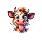 vache tire langue transfert thermocollant impression dtf flex textile