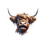 vache poils étonnée transfert thermocollant impression dtf flex textile