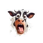 vache étaonnée humour transfert thermocollant impression dtf flex textile