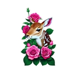 daim biche roses transfert thermocollant impression dtf flex textile