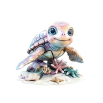 tortue étoile mer sable transfert thermocollant impression dtf flex textile
