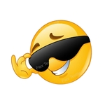 emoji lunettes transfert thermocollant impression dtf flex textile
