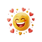 emoji coeurs transfert thermocollant impression dtf flex textile