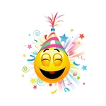emoji chapeau fête transfert thermocollant impression dtf flex textile