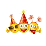 emojis fête transfert thermocollant impression dtf flex textile