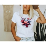 Coeurs Fleurs Rouges Gris1