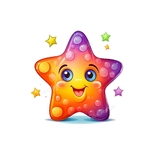 étoiles cute transfert thermocollant impression dtf flex textile