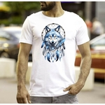 Attrape Rêve Loup Plumes1