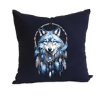 Attrape Rêve Loup Plumes2